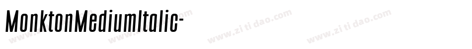 MonktonMediumItalic字体转换