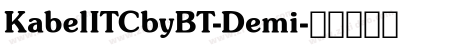 KabelITCbyBT-Demi字体转换