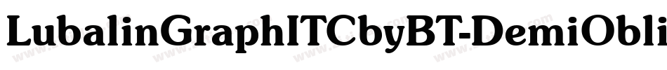 LubalinGraphITCbyBT-DemiOblique字体转换