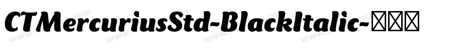 CTMercuriusStd-BlackItalic字体转换