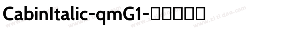CabinItalic-qmG1字体转换