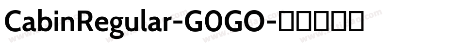 CabinRegular-G0GO字体转换