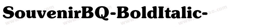 SouvenirBQ-BoldItalic字体转换