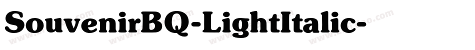 SouvenirBQ-LightItalic字体转换