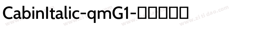 CabinItalic-qmG1字体转换
