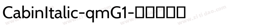 CabinItalic-qmG1字体转换