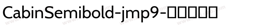 CabinSemibold-jmp9字体转换