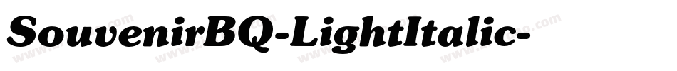 SouvenirBQ-LightItalic字体转换