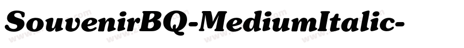SouvenirBQ-MediumItalic字体转换