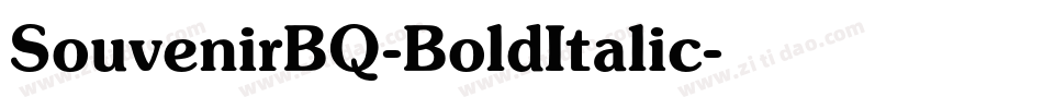 SouvenirBQ-BoldItalic字体转换