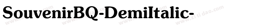 SouvenirBQ-DemiItalic字体转换