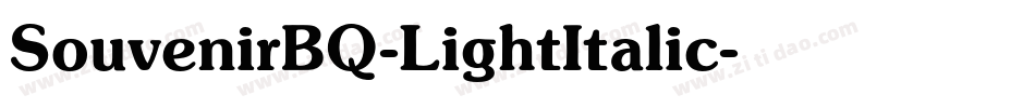 SouvenirBQ-LightItalic字体转换
