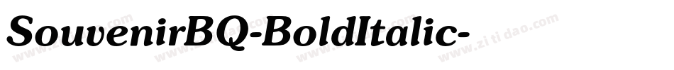 SouvenirBQ-BoldItalic字体转换