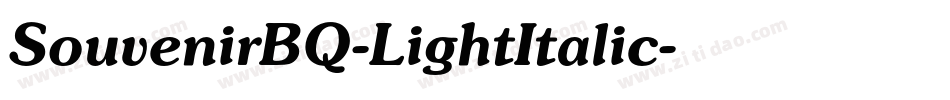 SouvenirBQ-LightItalic字体转换