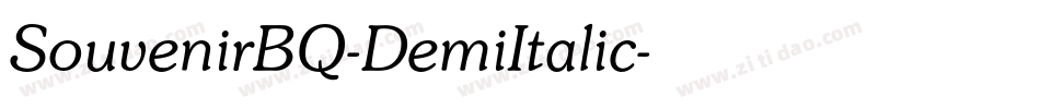 SouvenirBQ-DemiItalic字体转换