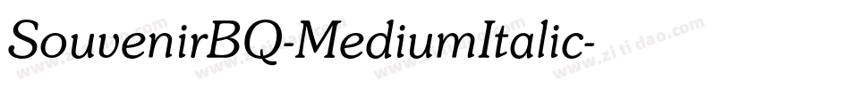 SouvenirBQ-MediumItalic字体转换