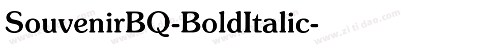 SouvenirBQ-BoldItalic字体转换