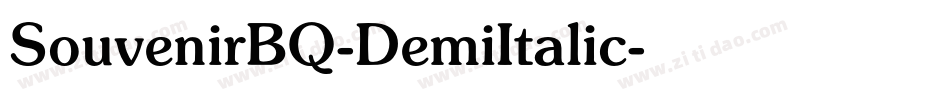 SouvenirBQ-DemiItalic字体转换