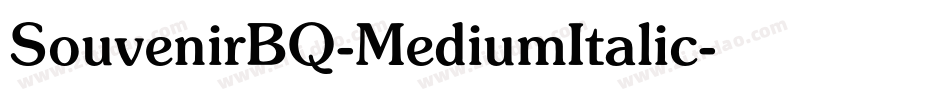 SouvenirBQ-MediumItalic字体转换