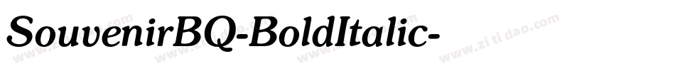 SouvenirBQ-BoldItalic字体转换