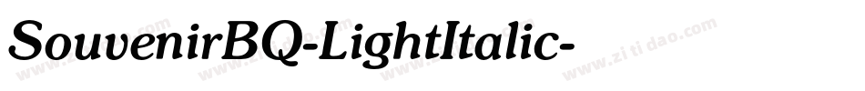 SouvenirBQ-LightItalic字体转换