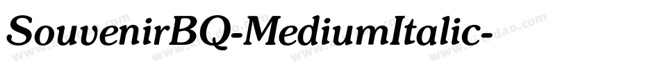 SouvenirBQ-MediumItalic字体转换