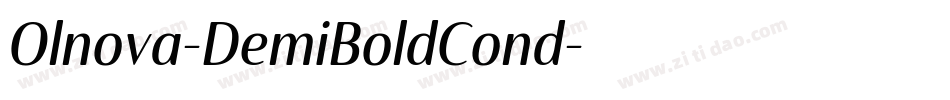 Olnova-DemiBoldCond字体转换