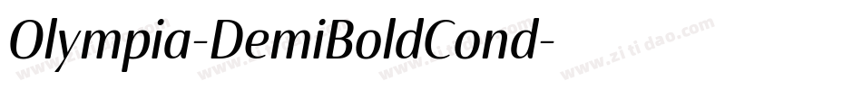 Olympia-DemiBoldCond字体转换