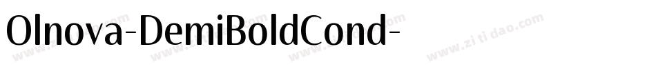 Olnova-DemiBoldCond字体转换