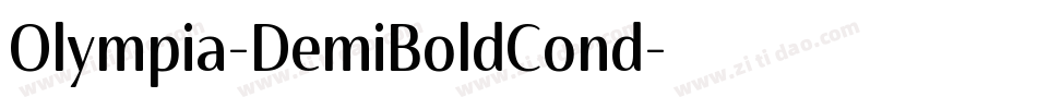 Olympia-DemiBoldCond字体转换
