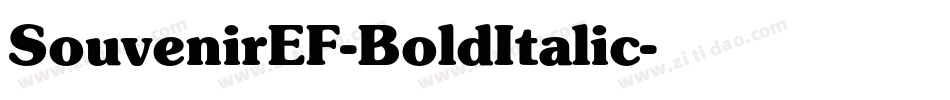 SouvenirEF-BoldItalic字体转换