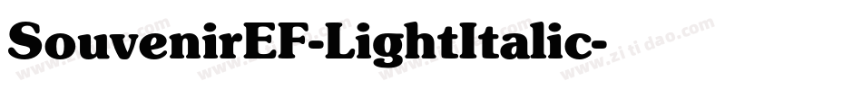 SouvenirEF-LightItalic字体转换