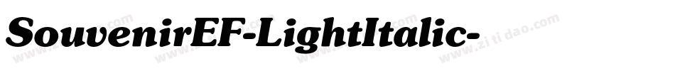 SouvenirEF-LightItalic字体转换