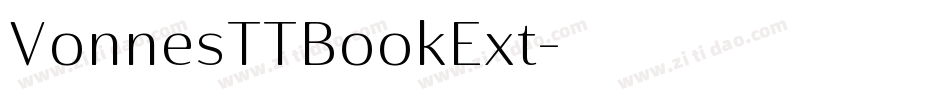 VonnesTTBookExt字体转换
