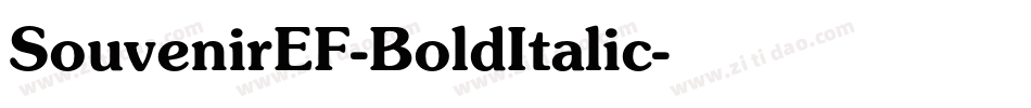 SouvenirEF-BoldItalic字体转换