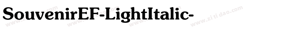 SouvenirEF-LightItalic字体转换