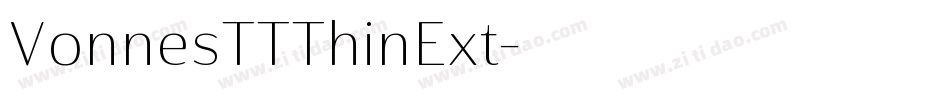 VonnesTTThinExt字体转换