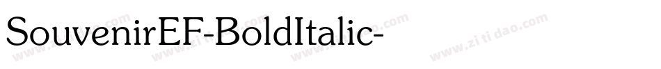 SouvenirEF-BoldItalic字体转换