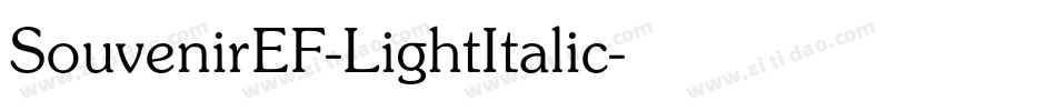 SouvenirEF-LightItalic字体转换