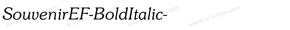SouvenirEF-BoldItalic字体转换