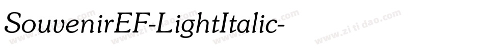 SouvenirEF-LightItalic字体转换