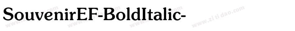 SouvenirEF-BoldItalic字体转换