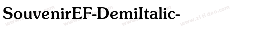 SouvenirEF-DemiItalic字体转换