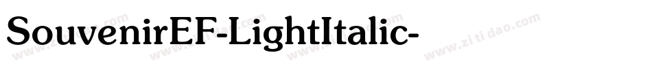 SouvenirEF-LightItalic字体转换