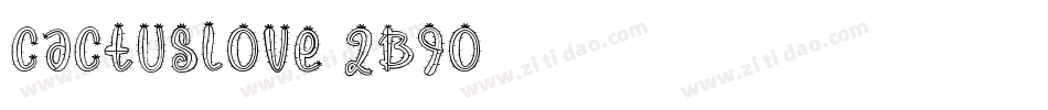 CactusLove-2B9o字体转换