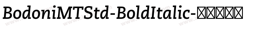 BodoniMTStd-BoldItalic字体转换
