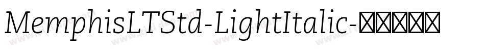 MemphisLTStd-LightItalic字体转换