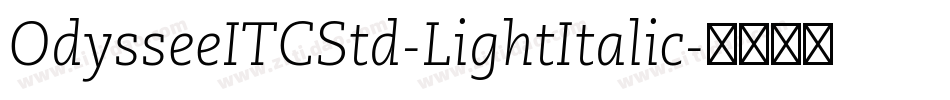 OdysseeITCStd-LightItalic字体转换