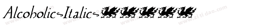 Alcoholic-Italic字体转换