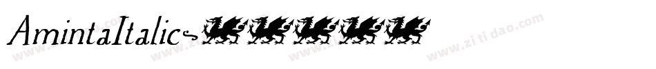 AmintaItalic字体转换